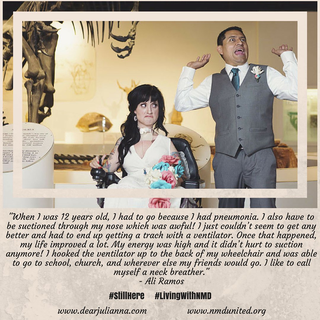 DearJulianna's tweet photo. Ali, self-proclaimed neck breather, married in a museum with dinosaurs! So cool! https://t.co/PcqJoahpDf #StillHere https://t.co/TLV6KKcZD6