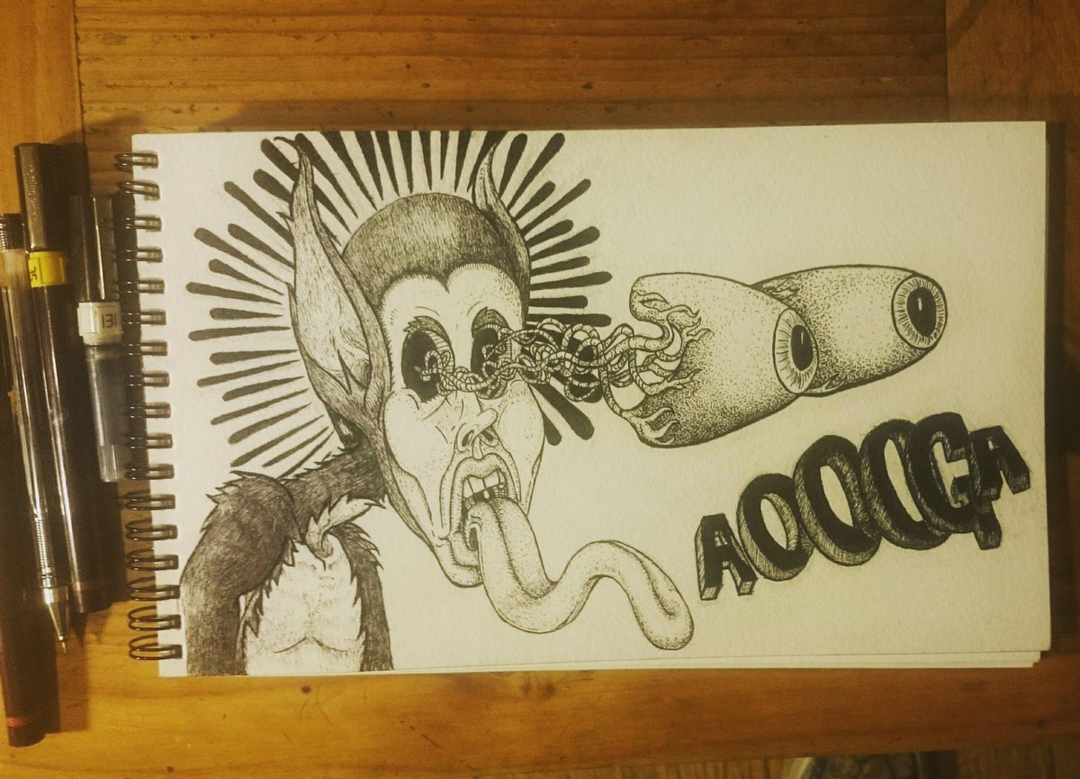 mukekesworld's tweet photo. Happy Friday! #aoooga #illustration #rotring https://t.co/9gCREm4imJ