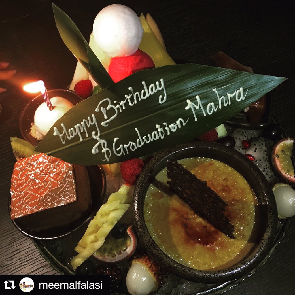Special treats for our special guests!
#MyWakame #WakameDubai #Birthday #Dessert #Graduation
#Repost <a href="/meemalfalasi/">Meem Al falasi</a>