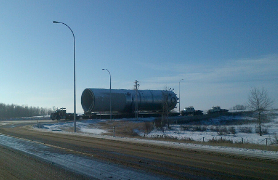 ENTRECCorp's tweet image. @ENTRECCorp delivering a SRU Flash Drum from Edmonton to a site north of Fort McMurray.