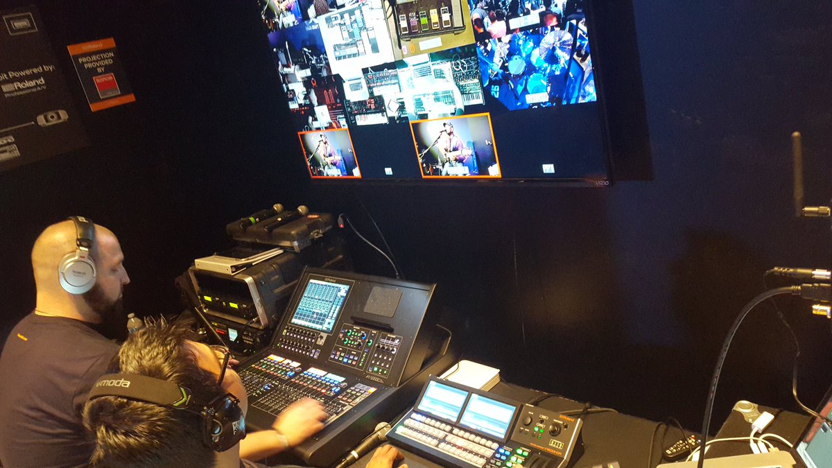 tfwm's tweet photo. #rolandnamm live streaming from the show using #V1200 & #M5000. https://t.co/Se3BjOnAIM #worshipbroadcast https://t.co/4LA1HkTx49