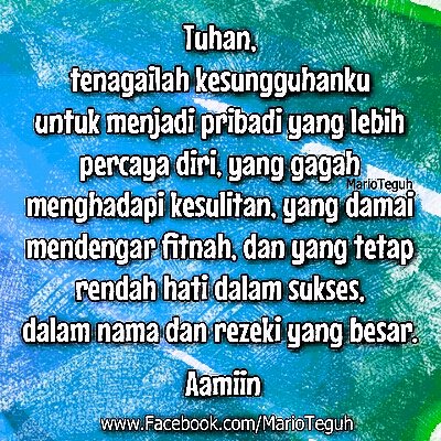 Katakanlah Aamiin atau Retweet, jika doa pagi ini adalah doa Anda juga. Love you! ☺☺☺