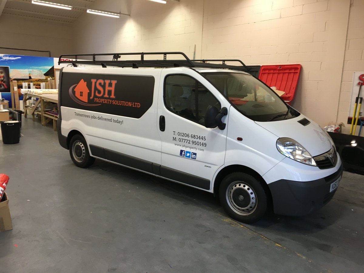JSHProperty's tweet image. The new work van clean and ready to go! Thanks again to @SignaceLtd for the awesome signs and service!