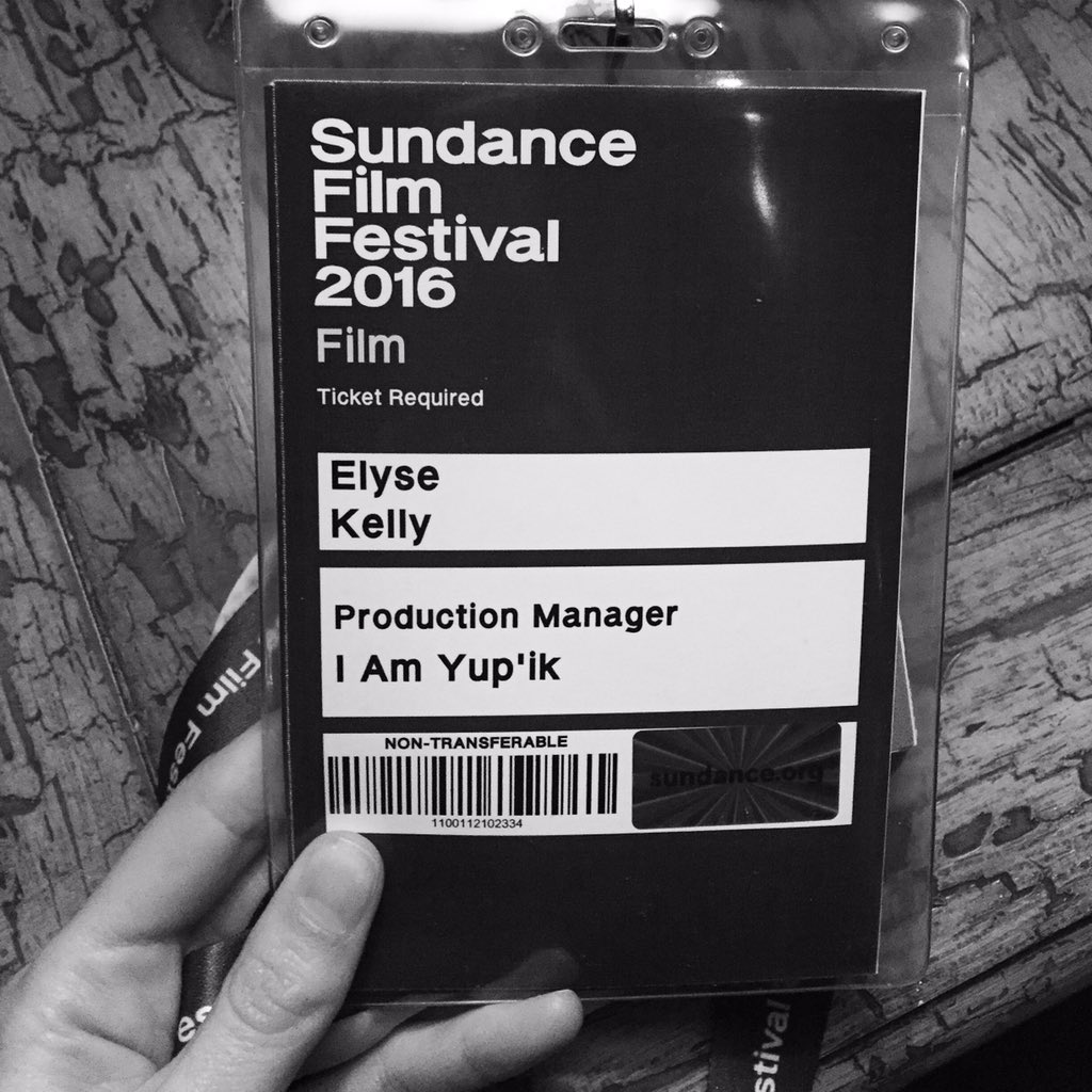 elysekelly's tweet photo. Officially a @sundancefest filmmaker. Counting down the hours until our premiere tonight #IAmYupik https://t.co/vUWdseanfZ