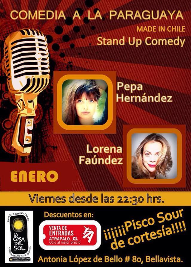 lorenzafa's tweet photo. Pisco sour de regalo!! Hoy #Stand Up Comedy "Comedia a la Paraguaya, Made in Chile" 
Toda la info en el flyer! https://t.co/pJduYKCGBk