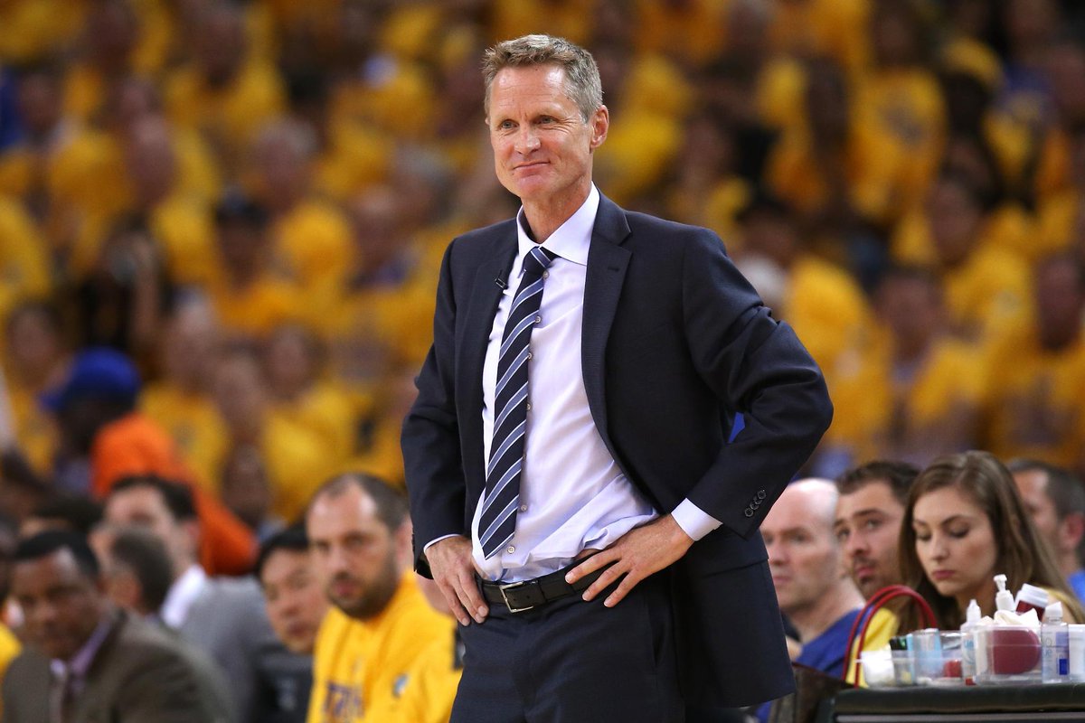 SportsCenter's tweet photo. THIS JUST IN: Steve Kerr, after missing 43 games w/ complications from back surgery, is returning to Warriors bench. https://t.co/hmrpUeEo2f