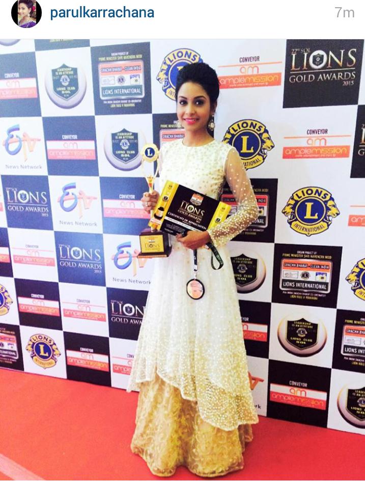 <a href="/RachanaParulka1/">Rachana Parulkar</a> #InstaUpdate #FirstAward #LionAwards #BestJodi #PratapAjabde #Congrats Rachana✌✊👏 <a href="/ColorsTV/">ColorsTV</a> <a href="/ATSBB/">SBB-Aajtak</a>