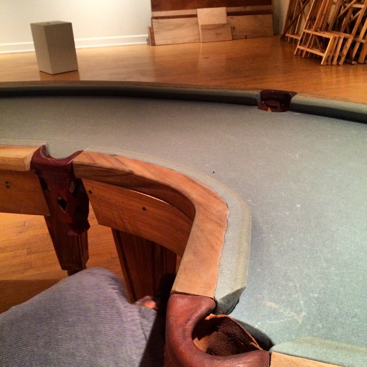 asuartmuseum's tweet photo. #TonyLabat's #cuba shaped #billiards getting installed. Be the first to play @ the #seasonopening 
#participatoryart https://t.co/XJNodKaw7K