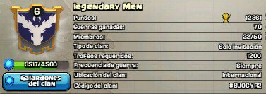 LegendaryMenCoC's tweet photo. Estamos Reclutando Unete. Th7 Dragon 2, Th8 Golem y Montas 3,4 Rey 8, Th9 Reyes 10 Golem 3. +200 Estrellas Unete https://t.co/3HFOt0f7cb