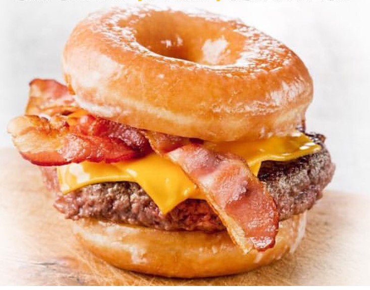 darrenrovell's tweet photo. Southern Miss selling $5 donut bacon cheeseburgers at men's basketball game this weekend (H/T @Caleb_Faulkner) https://t.co/wi881RCic1