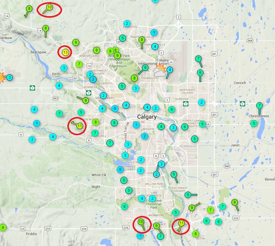 CTVdavidspence's tweet image. Double digit temps showing up on #wundermap in #Calgary.  Yes, I do believe what I'm seeing.  #yyc