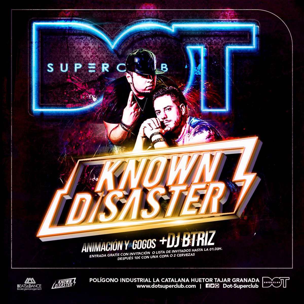 knowndisasters's tweet photo. SÁBADO 30 ENERO / DOT SUPERCLUB
@KnownDisasters 
@MarblackOficial 
@BiancaBeoficial 
@BeatsBooking 
@djbtriz https://t.co/5sukqJBQie