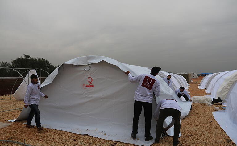 Qatar Charity opens new #refugee camp for displaced #Syrians on the Turkish-Syrian border: bit.ly/1NfsRoR