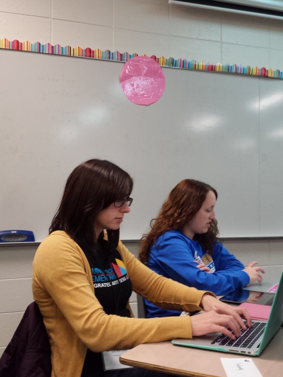Katie Garcia learning how to Seesaw.