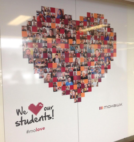 MohawkCollege's tweet image. We love our students #molove. Do you see your face? We're getting ready for next weeks student appreciation days.
