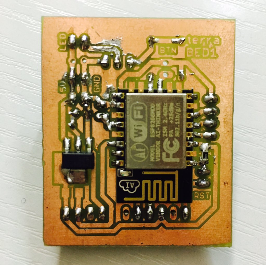 terramultimedia's tweet photo. #tgifProject Level 2 im @netz39 : #esp8266 bekommt ein geätzes Bettchen! Steuert Leselampe, RGB Stripe per #openHAB https://t.co/uFaVo90xMg