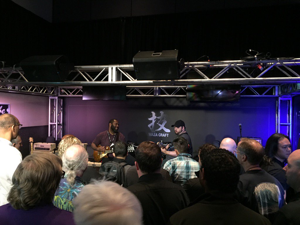 Bossguru's tweet photo. Kirk Fletcher jamming out on his Tone Capsule on the Blues Cube amps @ NAMM. Superb tone and playing! #BluesCubes https://t.co/GAocohnV5r