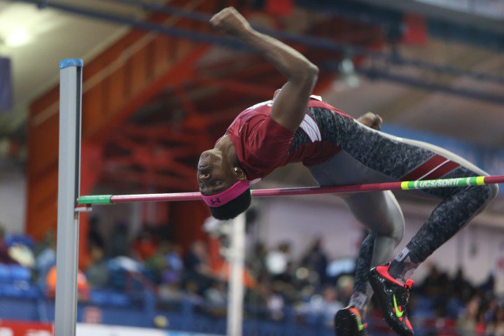 We have our first result in from the #ConferenceClash, Tye Williams is 9th in the high jump with a mark of 6-8 3/4.