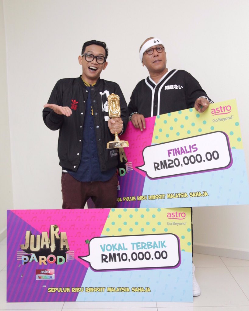 Terima kasih semua atas sokongan.. Alhamdulillah.. #JuaraParodi #VokalTerbaik #3rd #withmybro