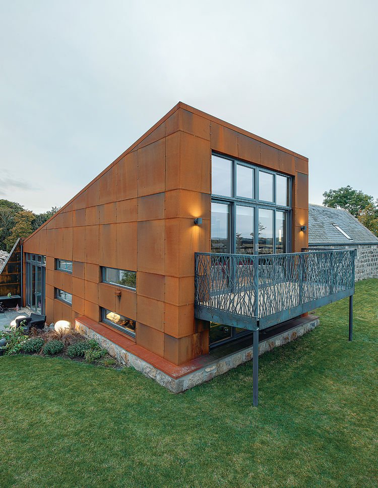 dwell's tweet photo. Getting creative with Cor-Ten steel: https://t.co/jFK9Cd8185 https://t.co/8Lggungn4Y