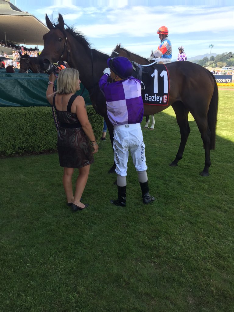 GregTourelle's tweet photo. Trainer Tracy Collis chats to jockey Matt Cameron after the promising Master Fin wins race 6 #wellingtoncup https://t.co/3fzyzQEFDU