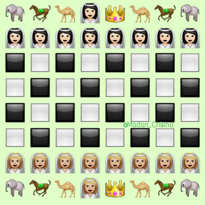 Madan_Chikna's tweet photo. #Chess should somewhat look like this according to #SaudiArabia's grand mufti.   
9 Queens to each player. #ChessBan https://t.co/e8pJMAJfoj