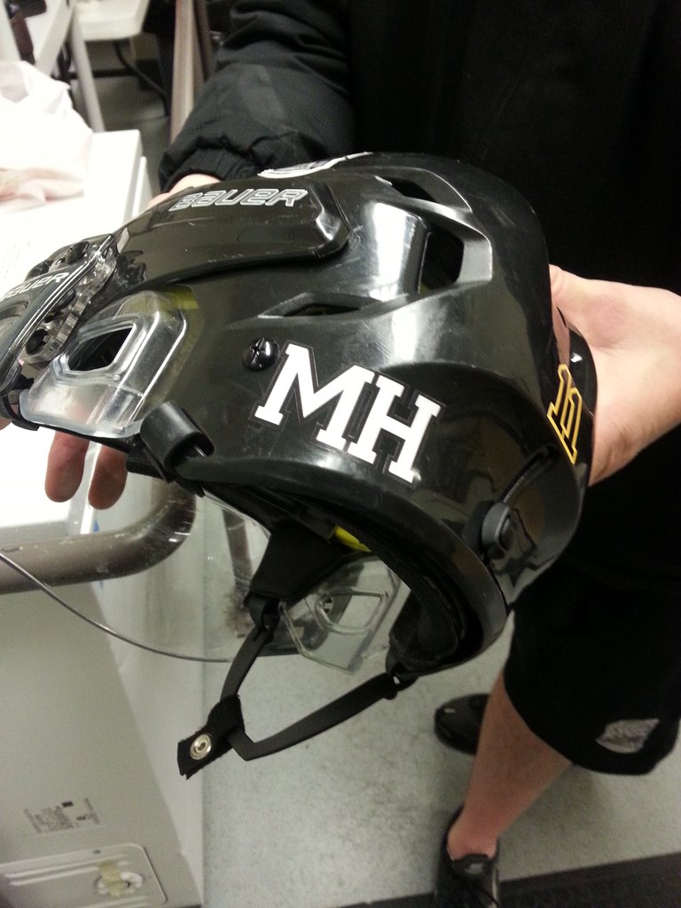 The Express will this sticker on their helmets the rest of the season to honour alum Matt Hutchinson.  #Hutch
