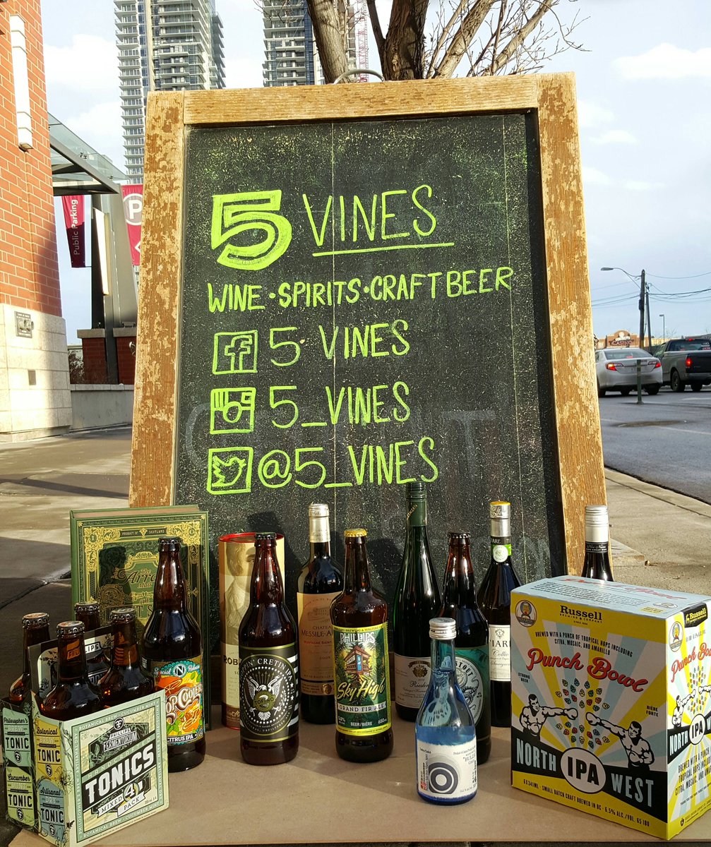5_Vines's tweet photo. We have plenty of new stuff to make your weekend great! Stop by &amp; check it out! #yycdrinks #yycwine #yycbeer #yyc https://t.co/Dq0RSHzgVX