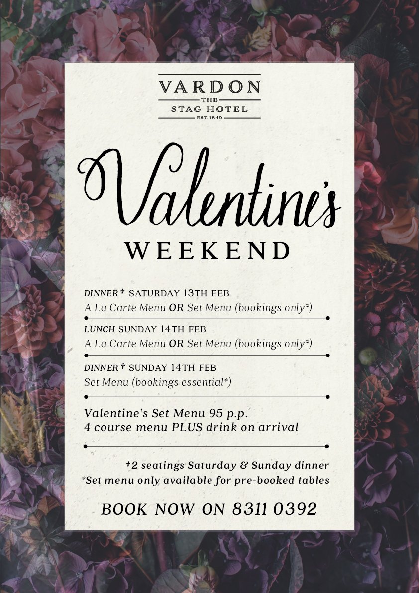 stagadelaide's tweet photo. Planning ahead? So are we! Organise a lovely dinner with your other half in our Vardon restaurant! Call us 8311 0392 https://t.co/xLke48CVKu