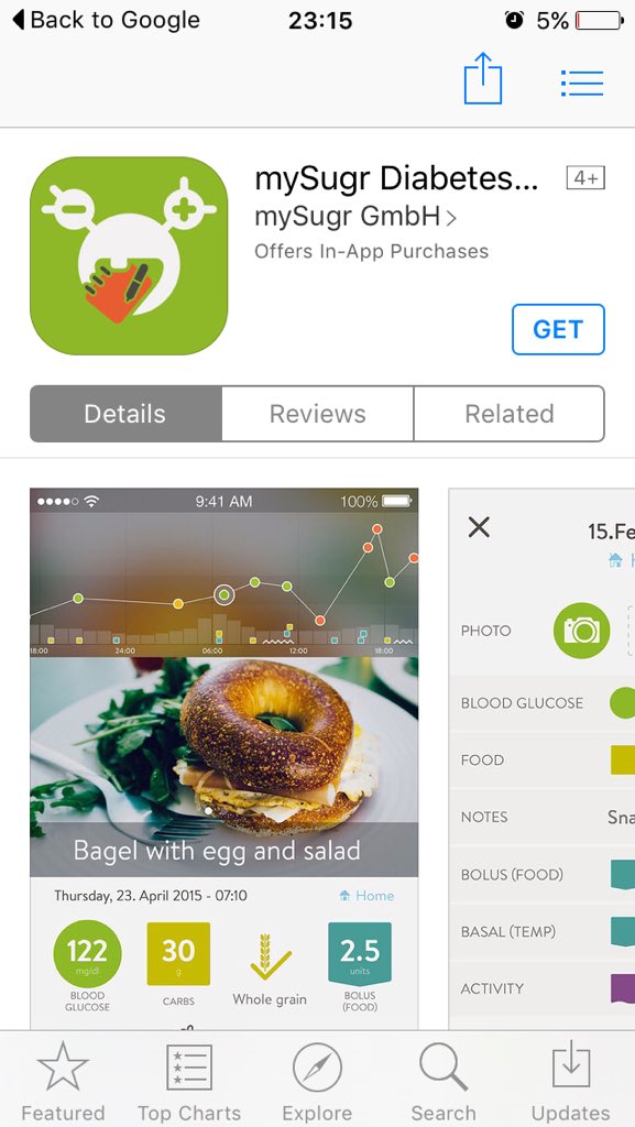 Type2Diabetes_'s tweet photo. Mysugr diabetes>>great app for monitoring blood sugar levels , it estimates calories and calculates insulin intake ! https://t.co/NdeCL1LtLJ