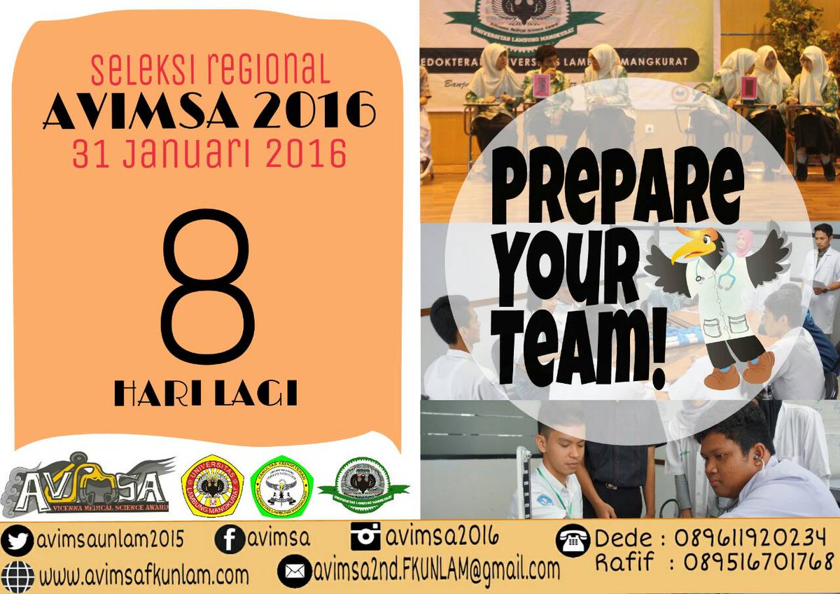 AVIMSAFKULM's tweet photo. HIMA PSPD FK UNLAM Proudly Presents
"AVIMSA 2016"

Prepare your ream!!

#HIMAPSPD #FKUNLAM #AVIMSA2016 https://t.co/AQYvVi6yUT