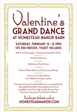 Kick up your heels w your honey <a href="/HomesteadManor/">Homestead Manor</a>, Feb 13th! Hurry &amp; get tix! #ValentinesDance facebook.com/events/1035934…