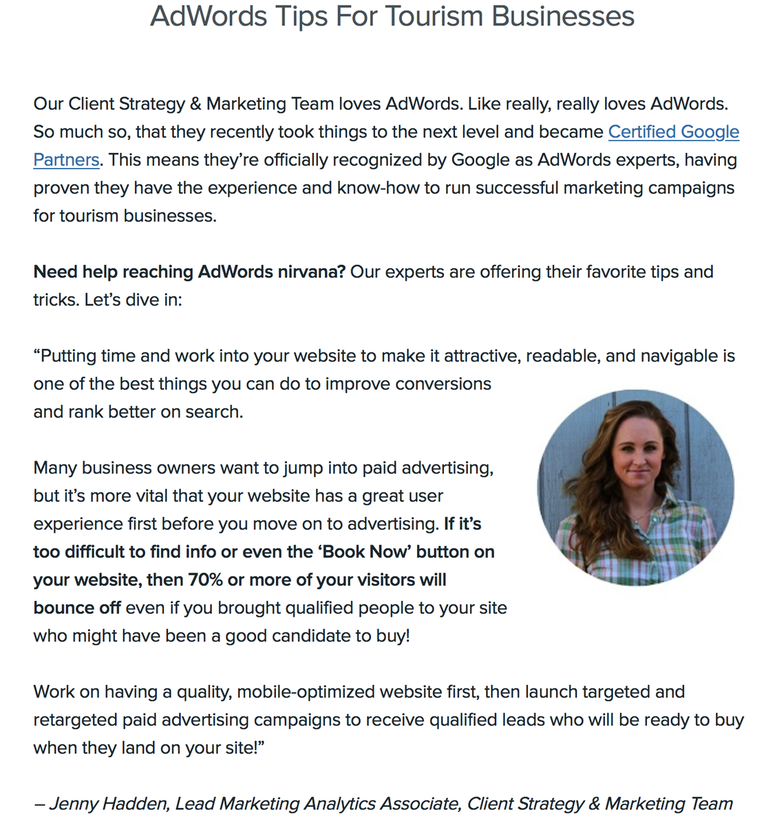 JennyMHadden's tweet photo. It's more vital your website has a great UX 1st before you move on to #AdWords. Here's why: https://t.co/lW4UB9qCnK https://t.co/TgRgBAvXN7