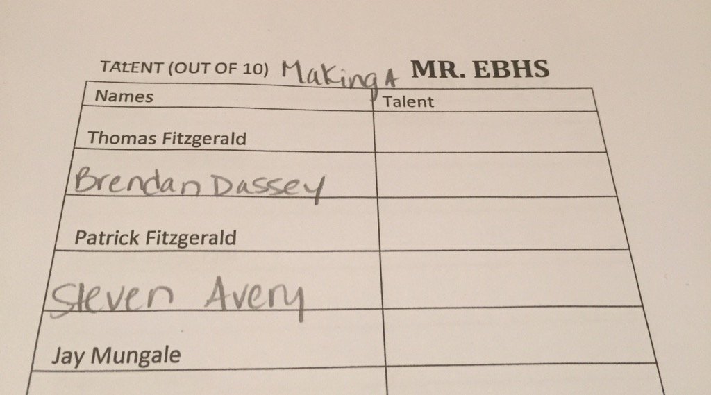 Mr. EBHS pre show antics