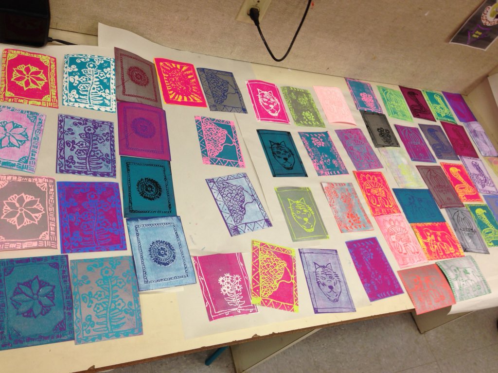 Emilytweachca's tweet photo. LPIE art for India study! #lafsd @stanleywildcats https://t.co/WFYW0AKCTW