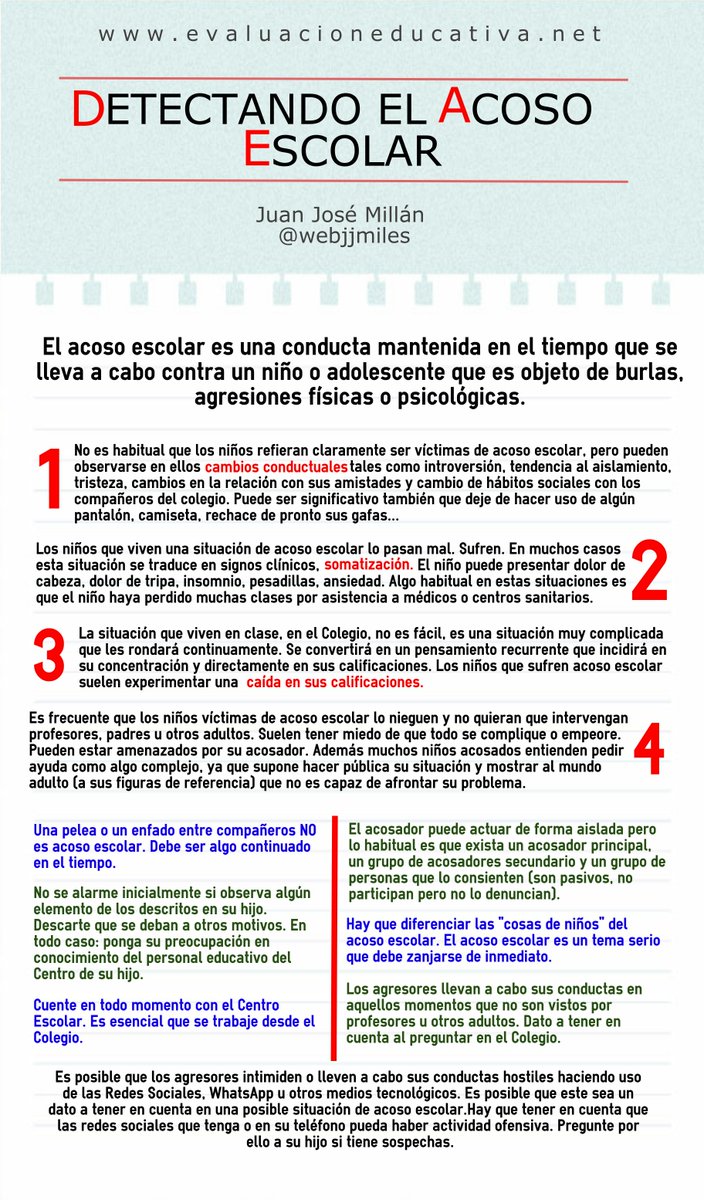 maveraa19's tweet photo. "@webjjmiles: Detectar el #acosoescolar es fundamental. Detenerlo de inmediato es crucial.  #educación https://t.co/WLGoQP1l3e" #ticuva15