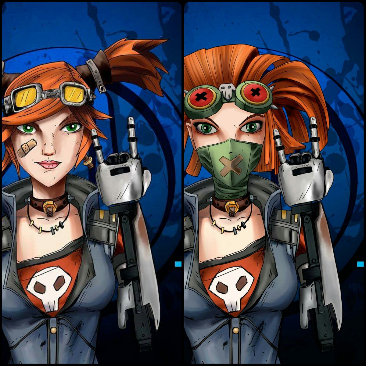 Some #Borderlands #fanart #Gaige with special XXX-Head variant