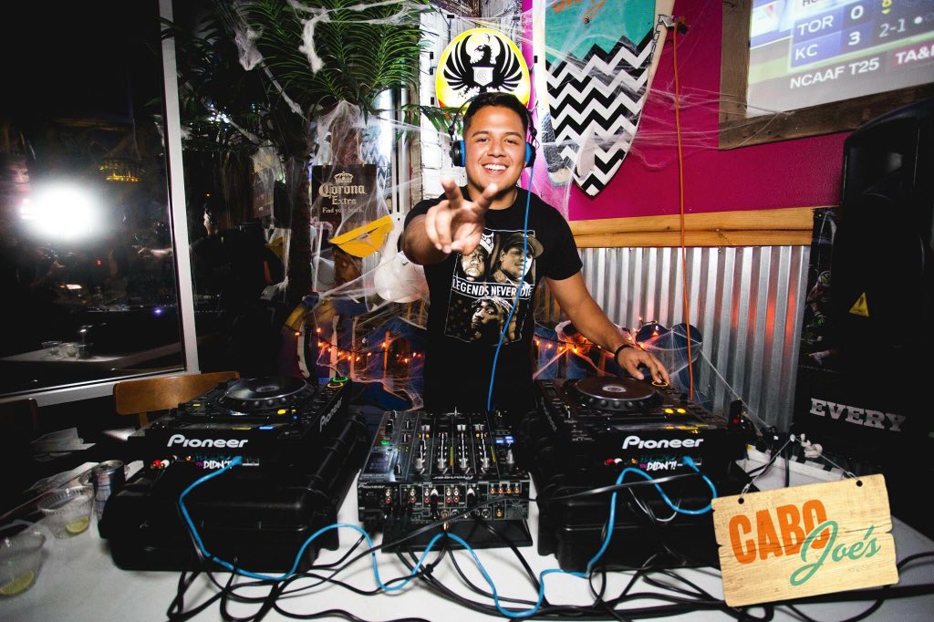Cabo_Joes's tweet photo. Happy Birthday to our Friday night resident DJ, @SalBeltran_! Tonight we celebrate at #CaboZ! 🍾 #CaboJoes https://t.co/Nxo8zvMQ5K