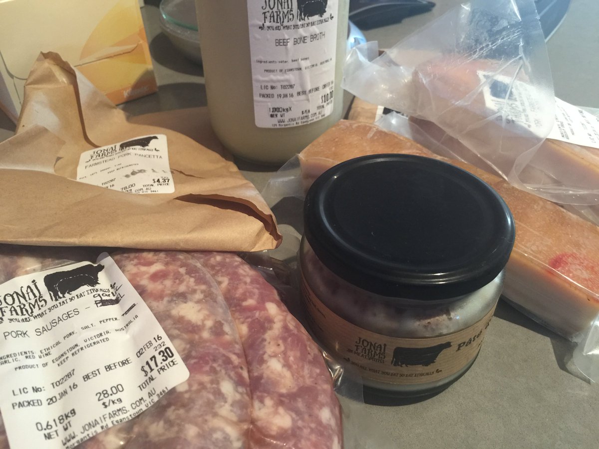 :-D thank you! RT <a href="/smartarsewabbit/">Lisa</a>: My <a href="/jonaifarms/">Jonai Farms & Meatsm</a> #pozible reward of #ethicalpork. The garlic sausages were 👌🏼👌🏼