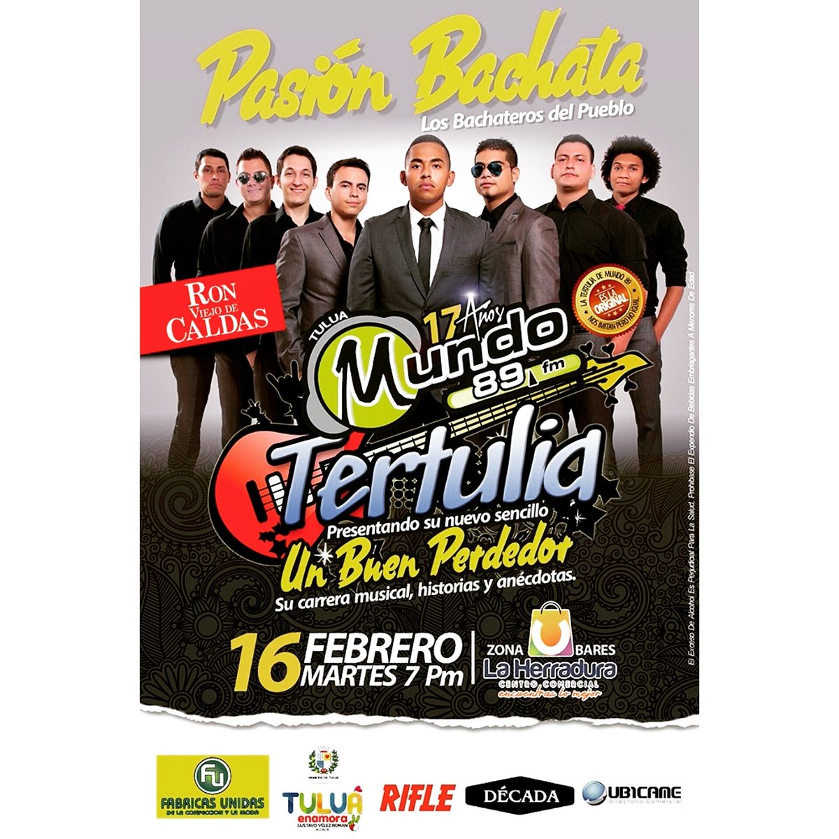 PasionBachata's tweet photo. Martes 16 de febrero vamos a estar en #latertuliademundo89fm en el centro comercial la herradura #Tulua https://t.co/pd8ZXBAWui