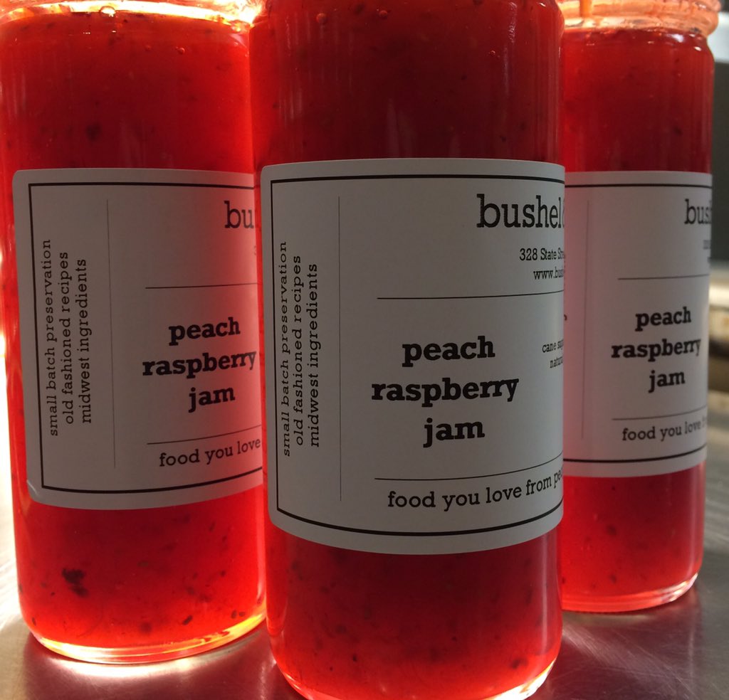 bushelandpecks's tweet photo. #summer @greencitymarket Saturday #jam #preservationkitchen 💛❤️💛❤️💛 #raspberry #peach https://t.co/uGNW24sDPo