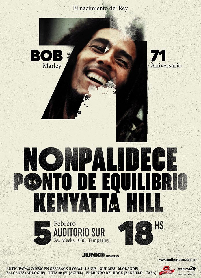 Se viene la gran fiesta del reggae!, festejamos el 71º Aniversario del nacimiento del Rey!  facebook.com/events/1095715…