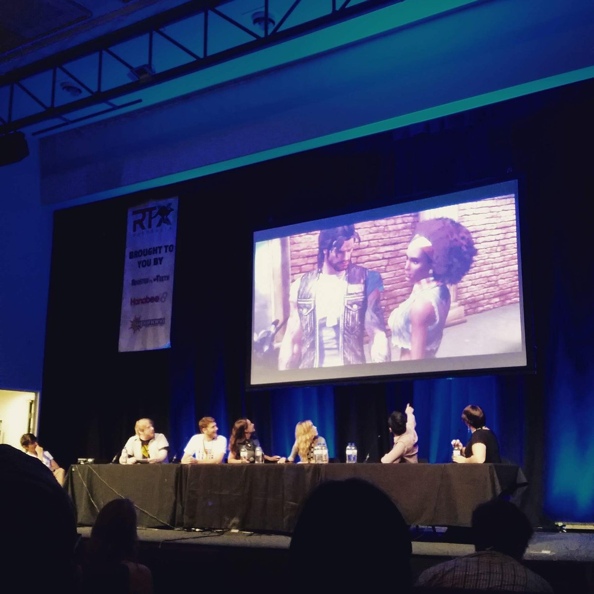 maudesbookclub's tweet image. Sitting in on #BadGame panel featuring @hexsteph @BennyOBrien and @Carlo_Ritchie playing #NaughtyBear &amp;amp; #RidetoHell