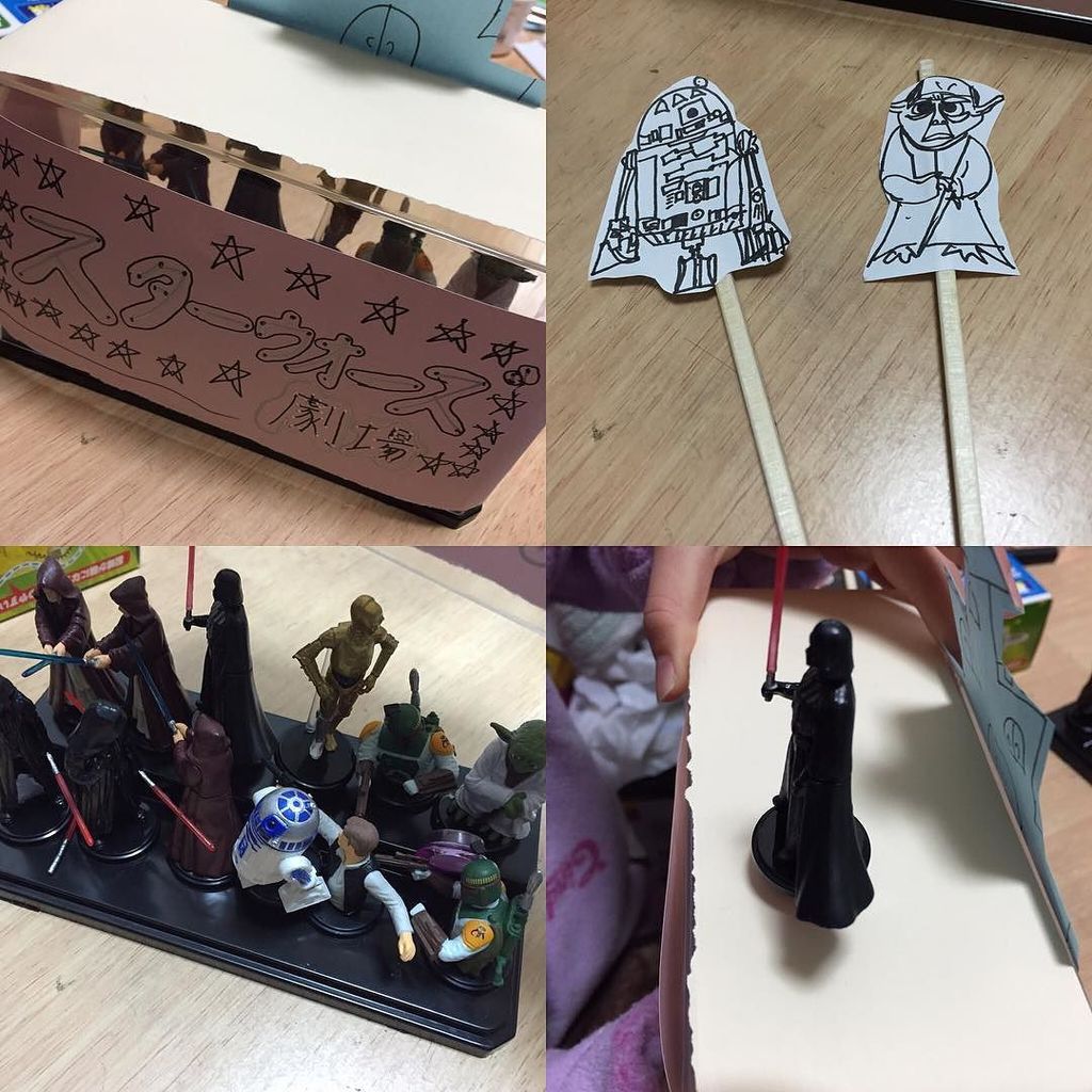 hashtagstarwars's tweet image. New #StarWars Instagram by @jo7yuco // スターウオーズ劇場😆
#paperpuppet #theater