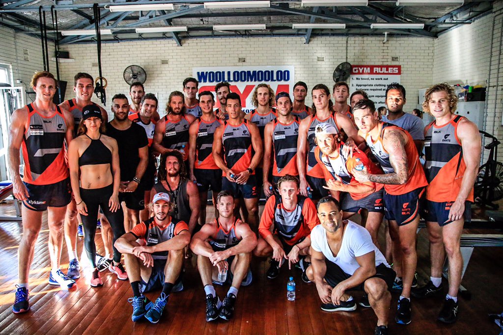 GWSGIANTS's tweet photo. Huge thanks to James Dack and the crew from @PCYCNSW and Matthew Talbot Hostel for a great session this morning. https://t.co/oS6UjBAhke