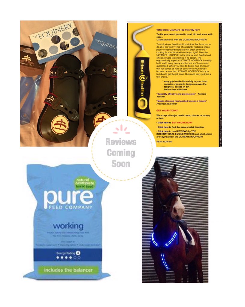 APEquine's tweet image. Next set of products ready for undergoing testing @TheEquinery #MakeBe #UltimateHoofpick @PureFeed #LEDBreastplate
