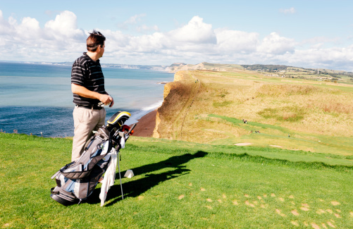 GolfDigest's tweet photo. Placing your bag on a tee box? Don't do it. 14 etiquette rules you're probably breaking: https://t.co/6mMMCXmqHA https://t.co/vGrSM0SRbI