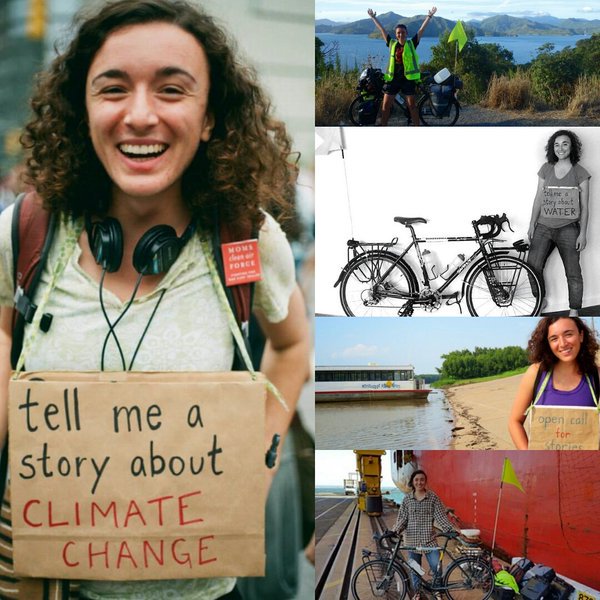 Devi #cycles Southern Hemisphere to collect #climatechange stories🚴
bit.ly/1lzsYoW  <a href="/CyclingCities/">Cycling Cities</a> #cycling