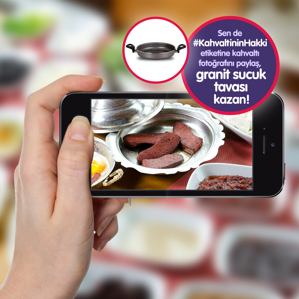 Instagram hesabımızı takip et, yarışmaya katıl, Aytaç’tan granit sucuk tavası senin olsun! bit.ly/1JrTNaf