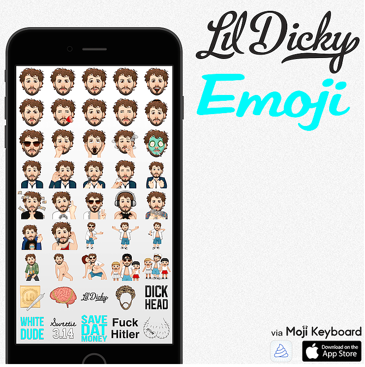 JBurnsInc's tweet photo. Check the @MojiKeyboard collab with #professionalrapper @lildickytweets. It's free so you can #savedatmoney. https://t.co/vyy8x1I7tA